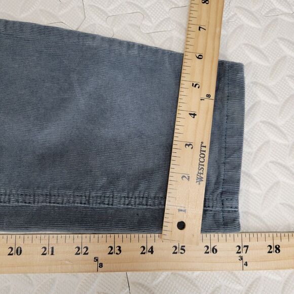 Free people Corduroy Jeans Womens 28 Morning Waves Blue Exposed Button Fly Ankle - Picture 9 of 11